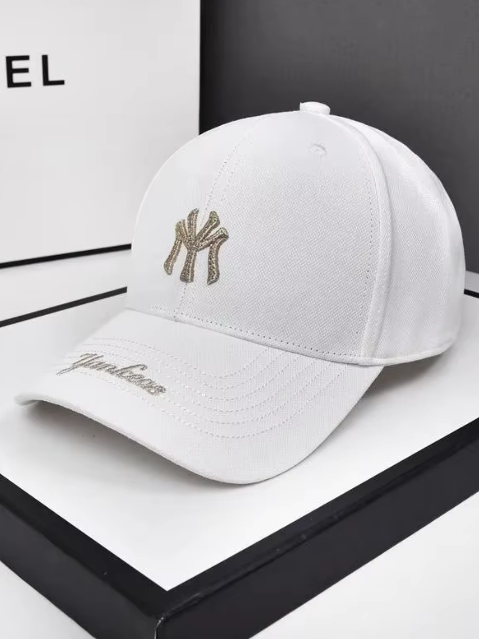 White Cotton Yankees Cap