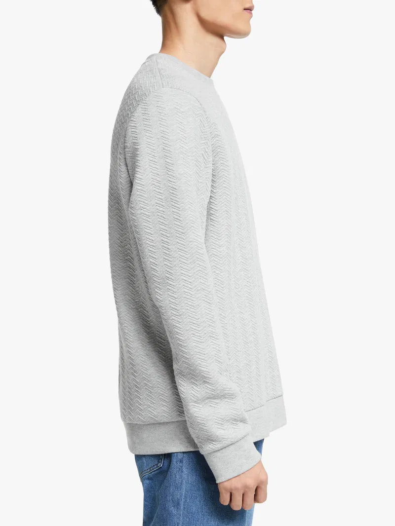 Thermal Cotton Textured Slim Fit Sweatshirt