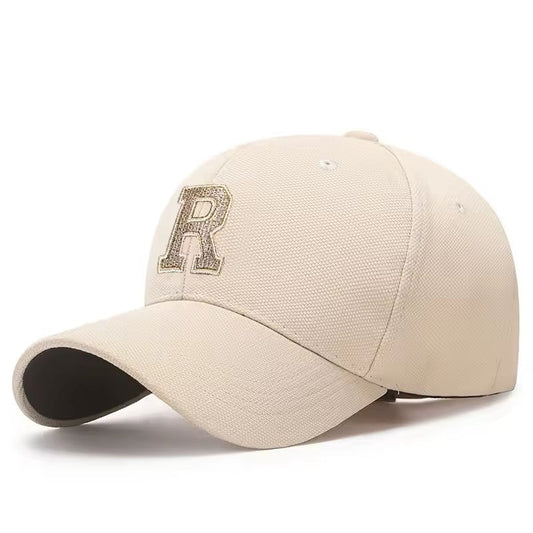 " R Beige Cap "