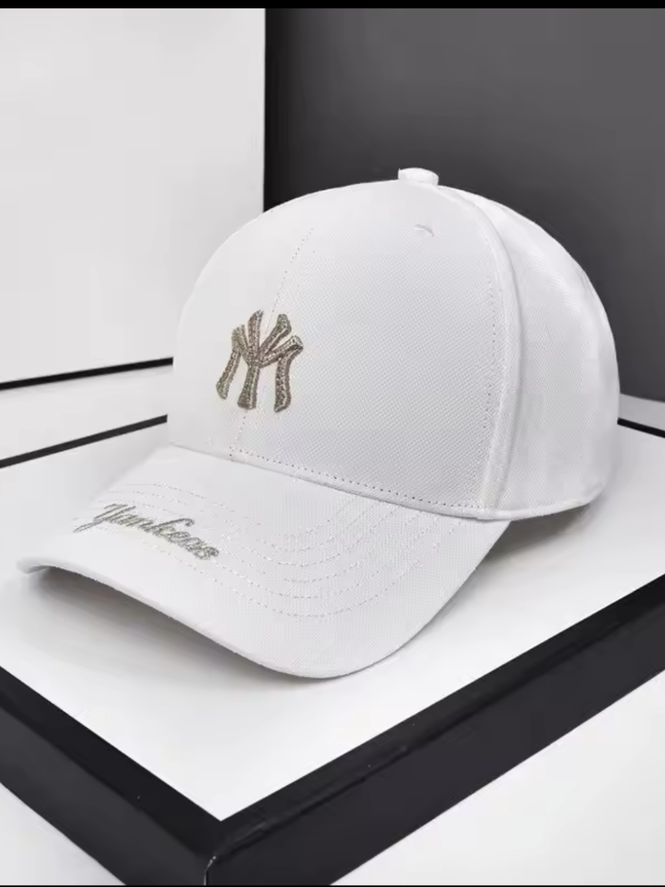 White Cotton Yankees Cap