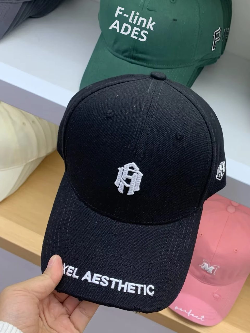 " 3D Letter Embroidery black Hard Top Baseball Cap "
