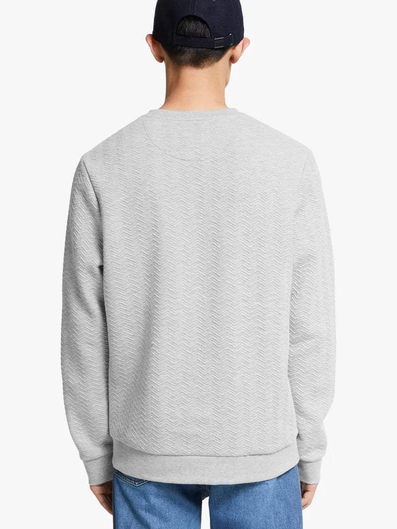 Thermal Cotton Textured Slim Fit Sweatshirt