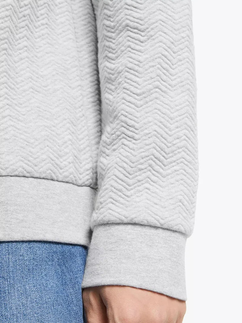 Thermal Cotton Textured Slim Fit Sweatshirt